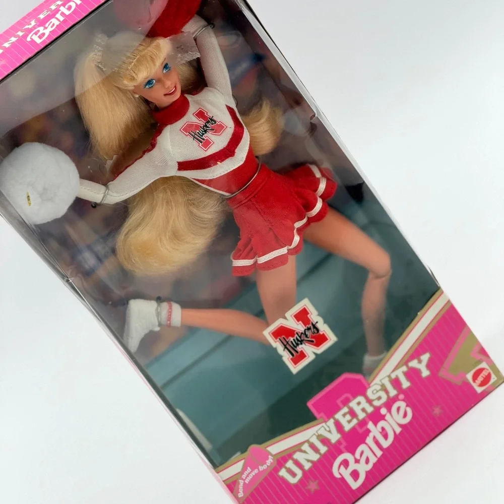 Mattel University Barbie Nebraska Huskers Special Edition Cheerleader Doll 17193